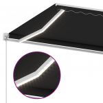 Copertina retractabila manual cu LED, antracit, model 2