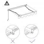 Copertina retractabila automat, albastru/alb/negru, 350 x 250 cm