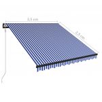 Copertina retractabila automat, albastru/alb/negru, 350 x 250 cm