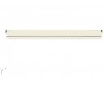 Copertina retractabila manual cu LED, crem, model 4