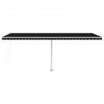 Copertina retractabila manual cu LED, antracit, model 2