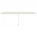 Copertina retractabila manual cu LED, crem, model 6