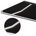 Copertina retractabila manual cu LED, antracit, model 6