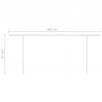 Copertina retractabila manual cu LED, antracit, model 6