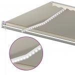 Copertina retractabila manual cu LED, crem, model 2