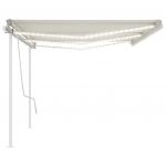 Copertina retractabila manual cu LED, crem, model 2