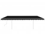 Copertina retractabila manual cu LED, antracit, model 6
