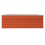 Copertina retractabila manual cu stor&LED portocaliu&maro 4x3 m