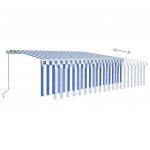 Copertina retractabila manual cu stor&LED albastru&alb
