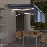 Copertina retractabila manual cu stor&LED albastru&alb