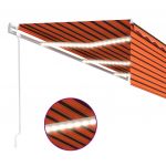 Copertina automata cu stor&LED&senzor vant albastru&alb 3x2