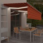 Copertina automata cu stor&LED&senzor vant albastru&alb 3x2