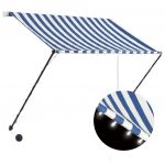 Copertina retractabila cu LED, albastru/alb
