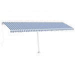 Copertina retractabila manual cu LED, albastru/alb, model 3