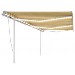 Copertina retractabila manual cu LED, galben/alb, model 4