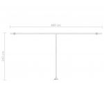 Copertina retractabila manual cu LED, albastru/alb, model 3