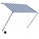 Copertina retractabila cu LED, albastru/alb