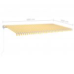 Copertina retractabila manual cu LED, galben/alb, model 4