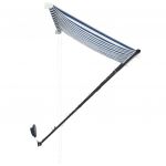 Copertina retractabila cu LED, albastru/alb
