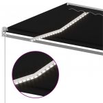 Copertina retractabila manual cu LED, antracit/alb