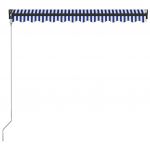 Copertina retractabila cu senzor vant/LED, albastru/alb, model 1