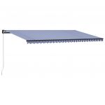 Copertina retractabila manual cu LED, albastru/alb, model 4