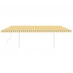 Copertina retractabila manual cu LED, galben/alb, model 4