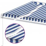 Copertina retractabila manual cu LED, albastru/alb, model 3