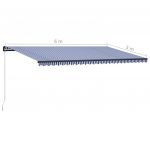 Copertina retractabila manual cu LED, albastru/alb, model 4