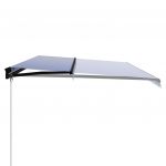 Copertina retractabila manual cu LED, albastru/alb, model 4