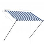 Copertina retractabila cu LED, albastru/alb