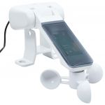 Copertina retractabila cu senzor vant/LED, albastru/alb, model 1