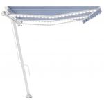 Copertina retractabila manual cu LED, albastru/alb, model 3