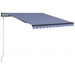 Copertina retractabila cu senzor vant/LED, albastru/alb, model 1