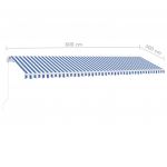 Copertina retractabila manual cu LED, albastru/alb, model 3