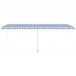 Copertina retractabila manual cu LED, albastru/alb, model 3