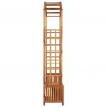Arcada de gradina cu jardiniera 180x40x218 cm lemn masiv acacia