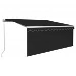 Copertina retractabila manual cu stor/LED, antracit, 3,5 x 2,5 m
