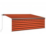 Copertina retractabila manual stor&LED portocaliu&maro 4