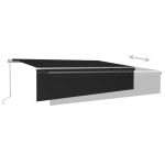 Copertina retractabila manual cu stor/LED, antracit, 6 x 3 m