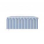 Copertina retractabila manual cu stor, albastru/alb, 3,5 x 2,5 m