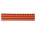 Copertina retractabila manual cu stor/LED portocaliu/maro 6 x 3 m