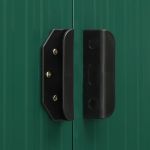 Magazie de gradina cu usi glisante, verde, 329,5 x 131 x 178 cm, otel