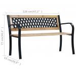 Banca de gradina, 120 cm, lemn