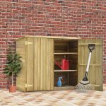 Magazie unelte de gradina, 135 x 60 x 123 cm, lemn pin tratat
