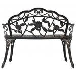 Banca bistro, bronz, 100 cm, aluminiu turnat