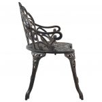 Banca bistro, bronz, 100 cm, aluminiu turnat
