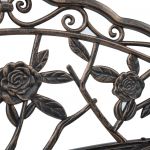 Banca bistro, bronz, 100 cm, aluminiu turnat