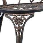 Banca bistro, bronz, 100 cm, aluminiu turnat