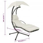 Balansoar de gradina, 190 x 90 x 200 cm, textil